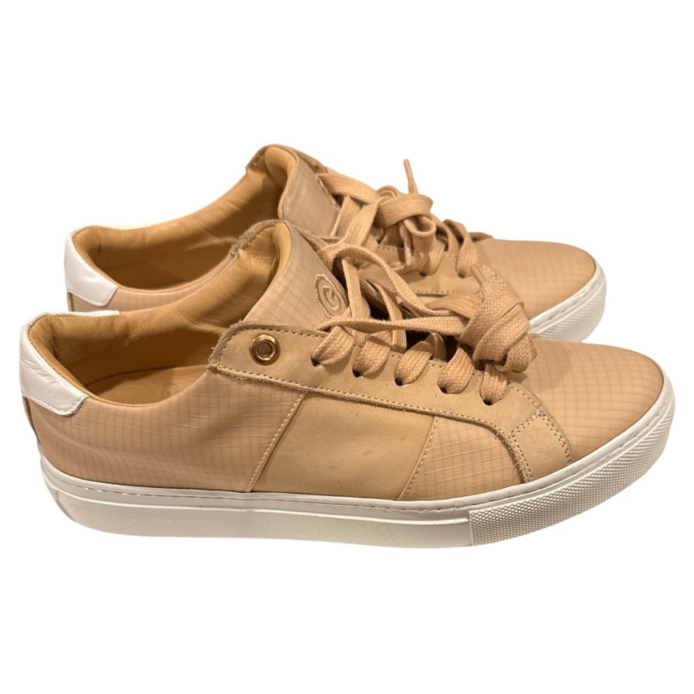 GREATS Brooklyn Royale Tan Leather Sneakers Women’s 8 Made In‎ Italy White Sole